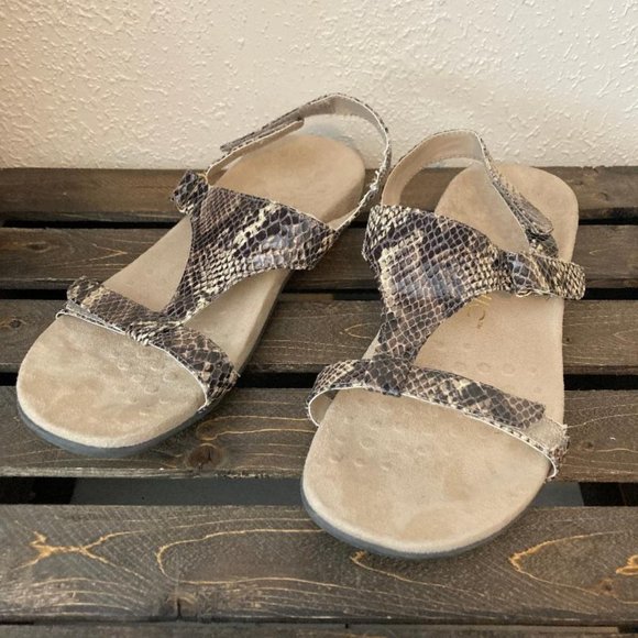Vionic Giorgina Womens Snakeskin Pattern T-Strap Slingback Summer Sandals Size 7 - Picture 8 of 8